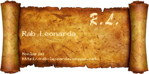 Rab Leonarda névjegykártya